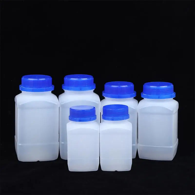 250 500 White HDPE Plastic Empty Square Bottle Reagent Laboratory Qme