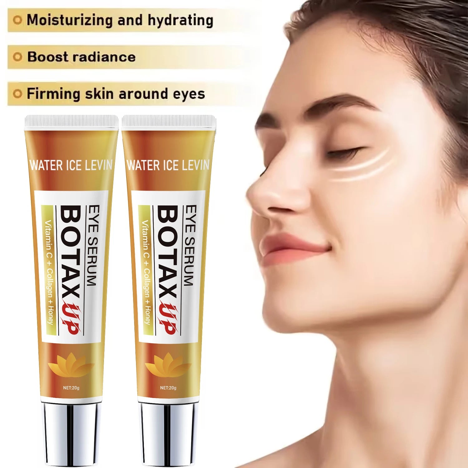 Bee Venom & Caffeine Eye Cream for Dark Circles & Puffiness, Anti-Wrinkle & Brightening, All Skin Types. Qme