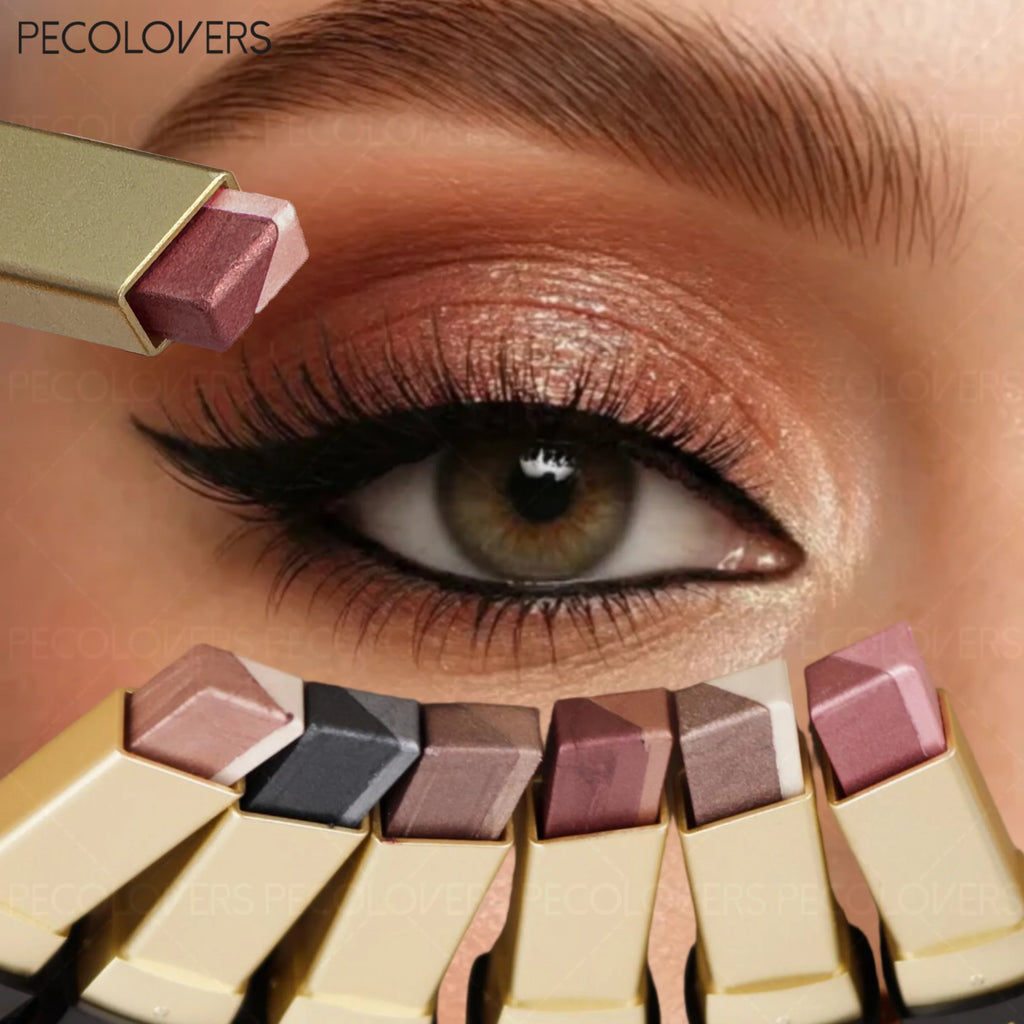 Dual-color Gradient Pigment Eyeshadow Pen Warm Neutral Shades Pearl Qme