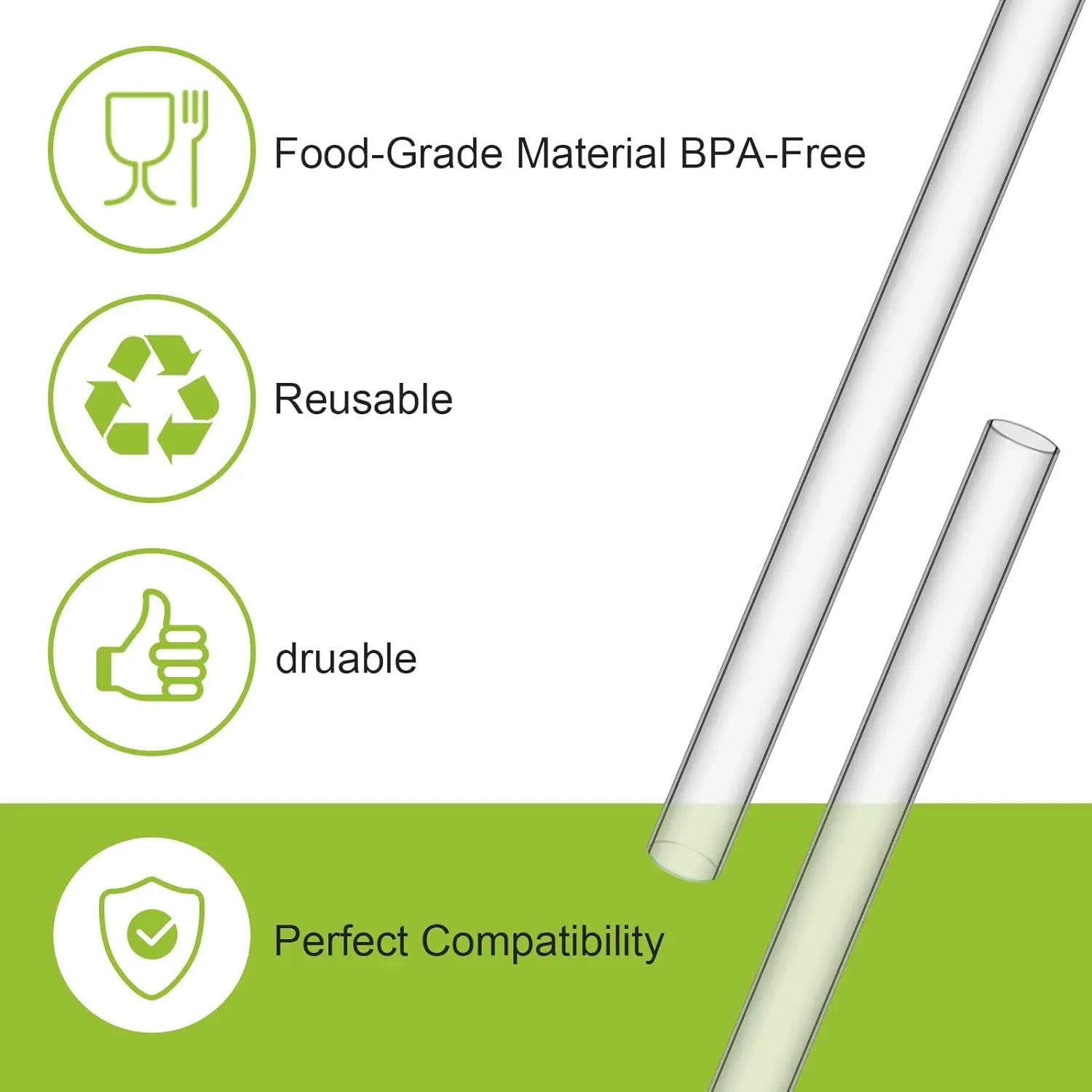 Reusable Straws Plastic Cleaning Brush Compatible Stanley 20& Qme