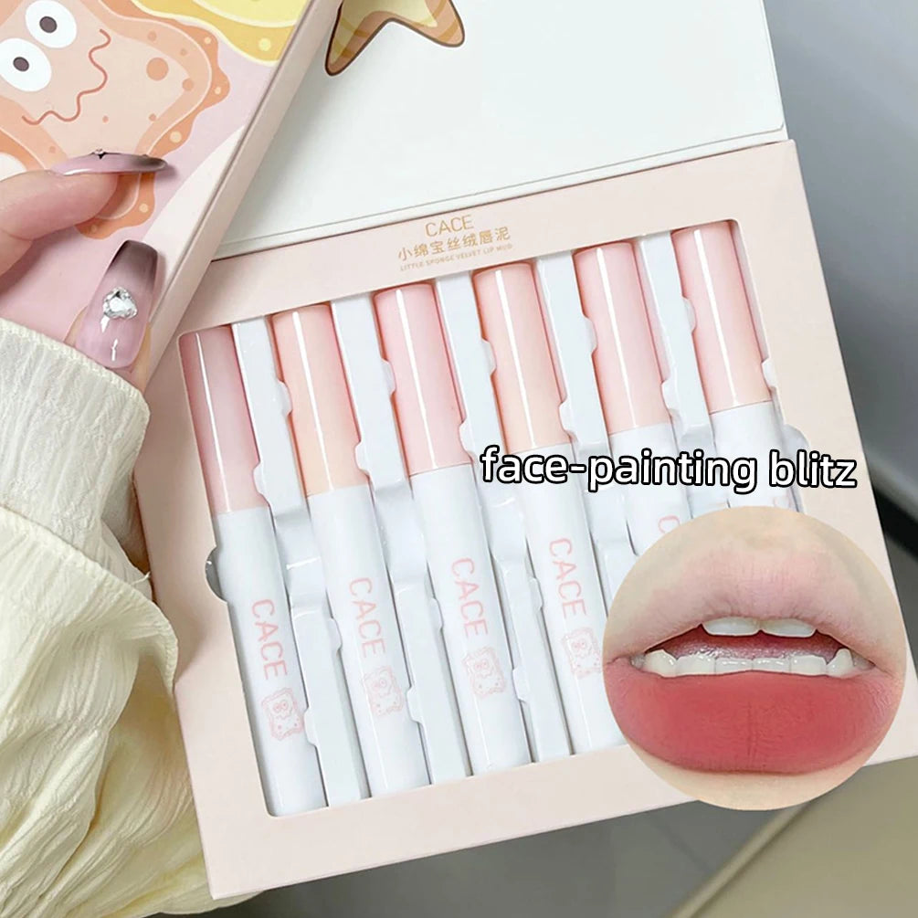 6Pcs Matte Lipstick Set Waterproof Long-lasting Moisturizing Lipstick Ladies Lip Gloss Cosmetic Makeup Lip Tint Beauty For Women Qme