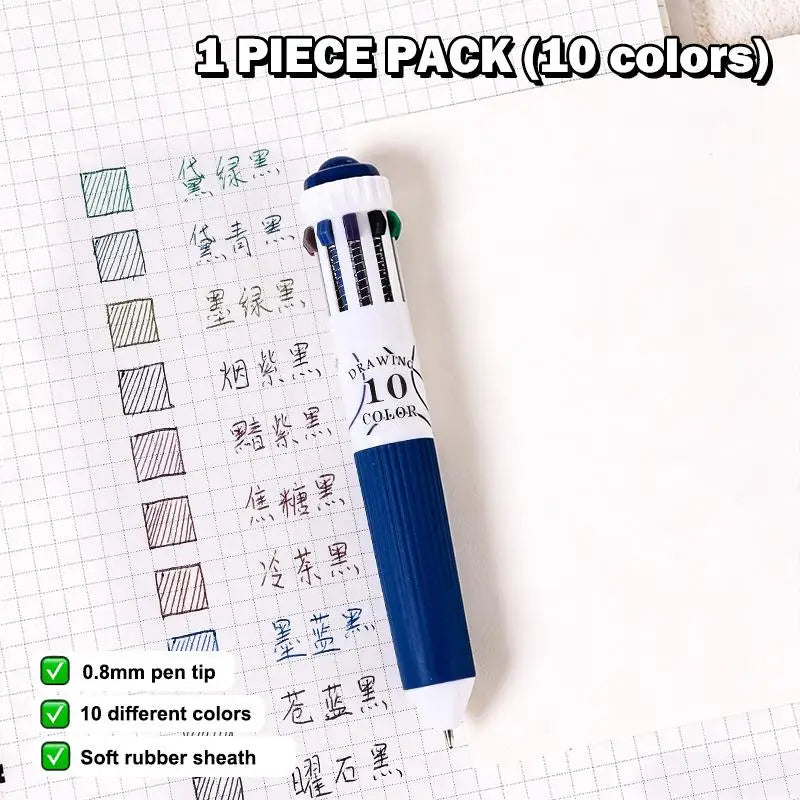Retractable Multicolor 1 Ballpoint Pen Tip 3 6 Art Student Drawing Qme F