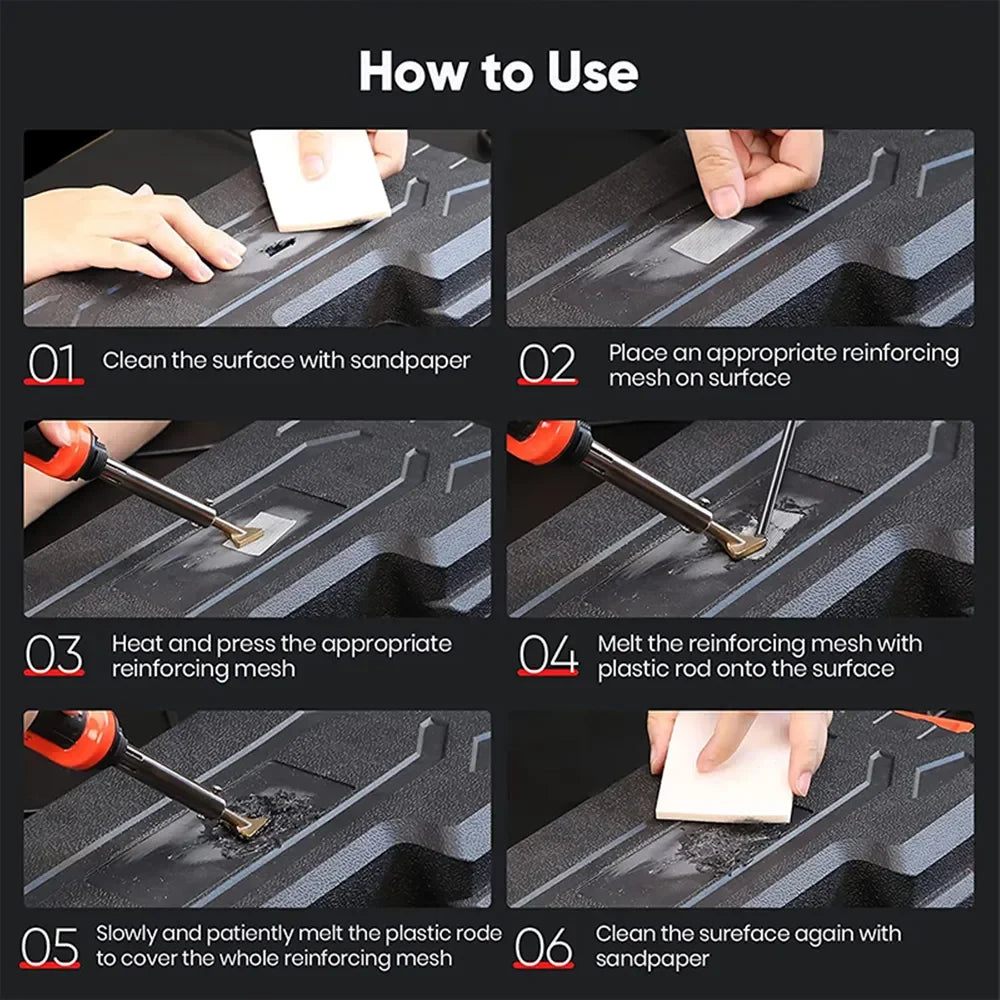 220V 60W Car Bumper Repair Electric Soldering Iron Home Leather Qme