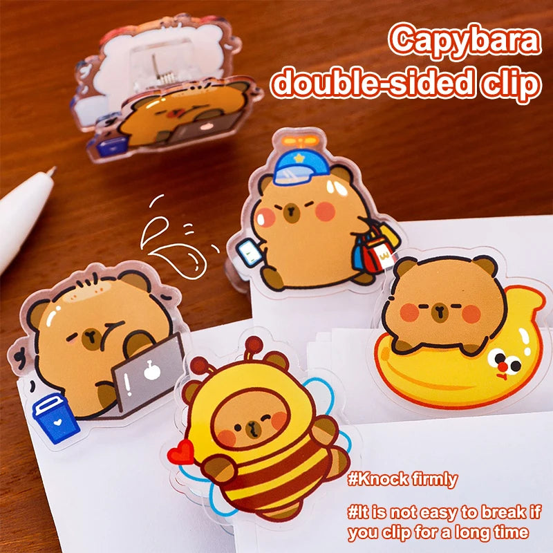Memo Clip Test Paper Folder Multifunctional Cute Capybara Pp Profile Qme
