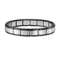 Italian Charms Laser Rose Color Stainless Steel Elastic Link Bangle 9mm Width Hand Chain DIY Module Bracelets Making JewelryGift Qme S 24