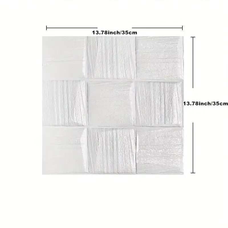 Decorative Waterproof and Moisture-Proof 35 * 35cm Modern Style Three-Dimensional Self-Adhesive Wall Sticker Bedroom Wallpaper Qme
