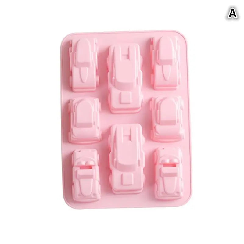 4 6 8 Cavities Car Train Silicone Mold Vehicles Crayon Making Qme Pink A