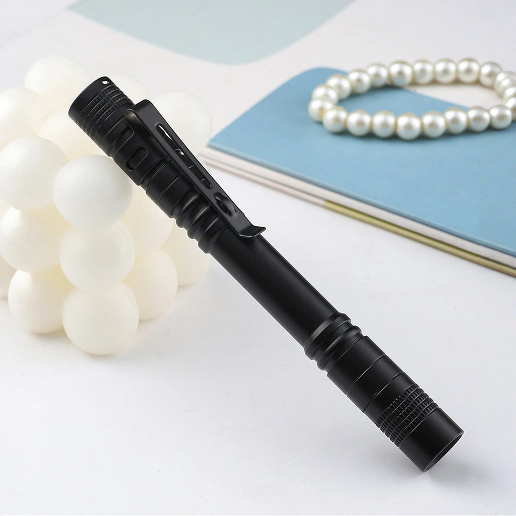 UV Black Light Flashlight Pen Light with Clip Flashlight for Hotel Inspection Dry Stain and Bed Home Outdoor Emergency Lights Qme