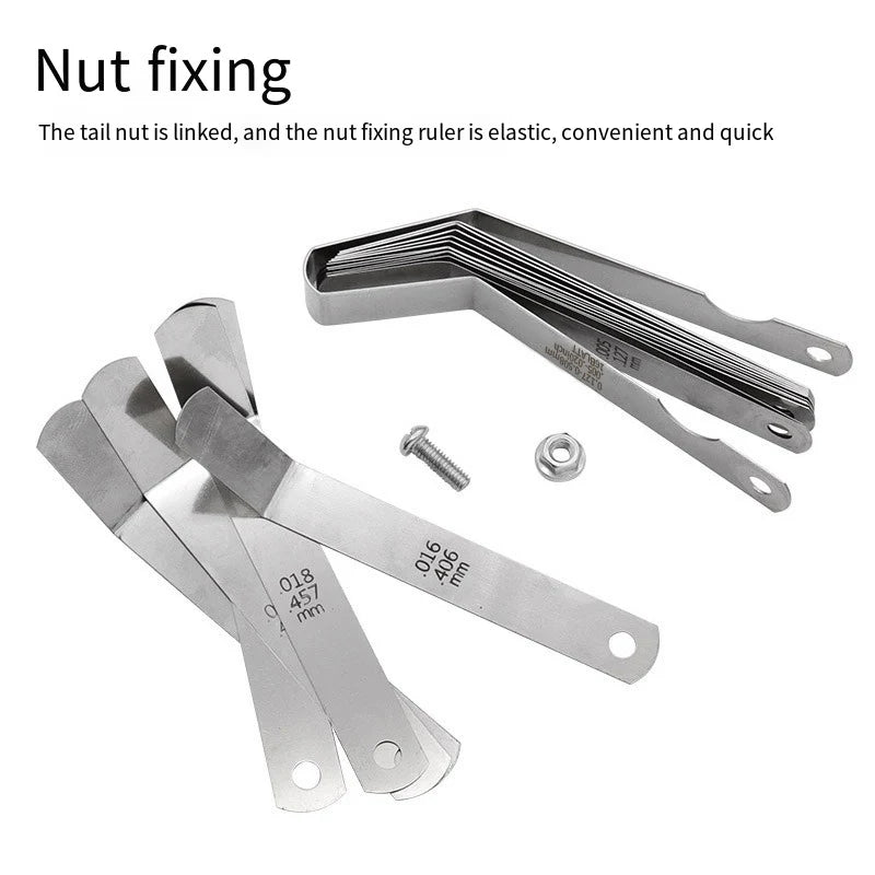 16 Blades 0 127 Feeler Gauge Metric Gap Filler Gage Measurment Tool Qme
