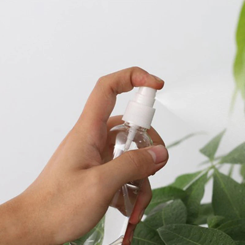 Mini Portable Transparent Plastic Spray Bottle Refillable Container Qme