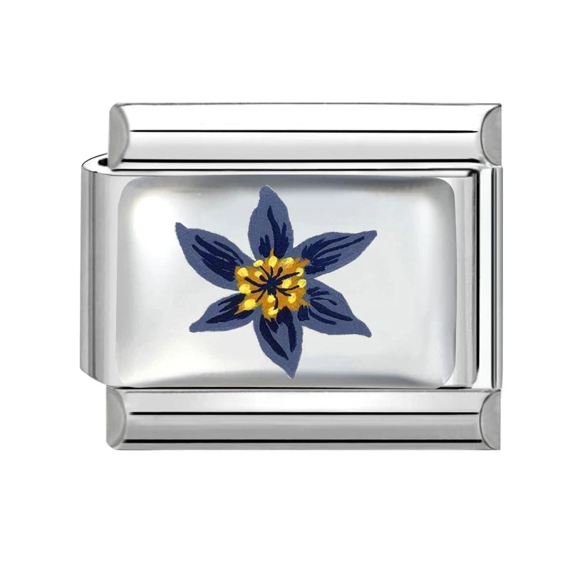 Design Colorful Earth Sun Sunflowers Stainless Steel Link Fit Italian