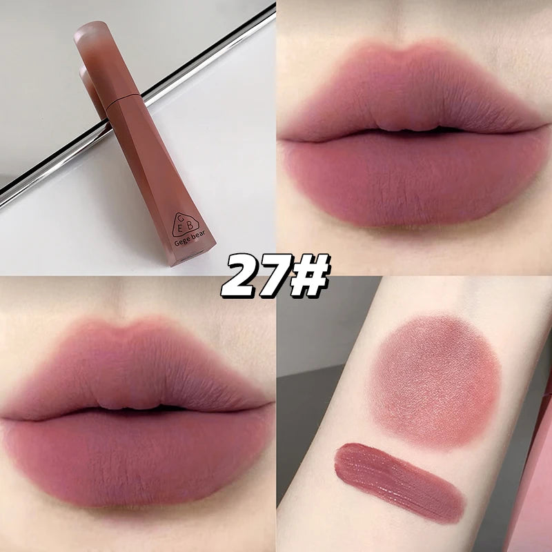 Gege Bear Velvet Matte Soft Lip Glaze Autumn&winter Reddish-brown Qme GX1557-27
