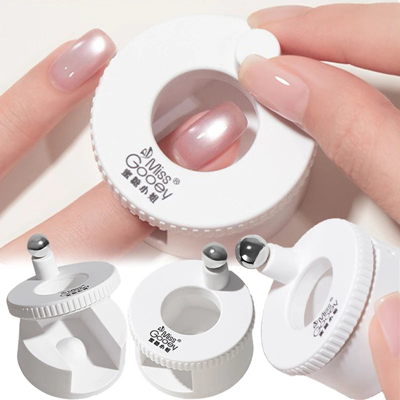Auto Rotate Cat Eye Magnet, Professional Nail Art Tool for 3D Glass Bead Effect, Strong Magnetic Wand Easy for Beginner DIY Nail Qme