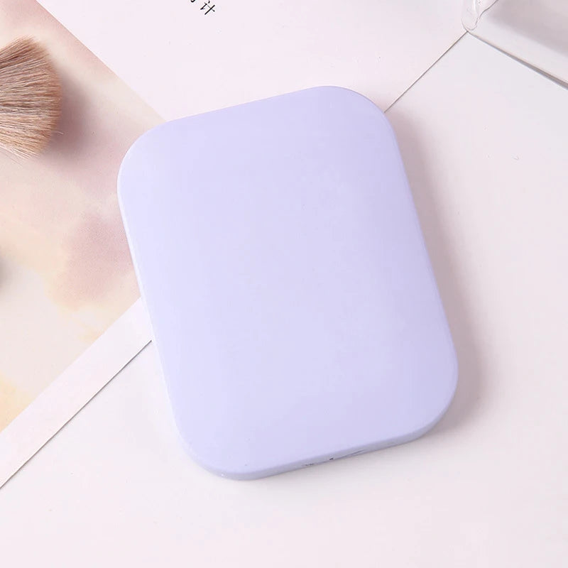 Comb Girl Makeup Tools Vanity Miror Small Mirror Solid Fashion Qme Light purple