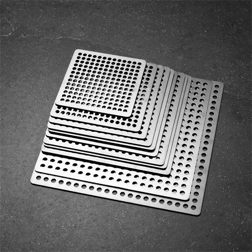 Square Drain Cover Stainless Steel Bathroom Shower Sink Strainer Drain Hair Filter Cover Bathroom Kitchen Sink Drain Protector Qme