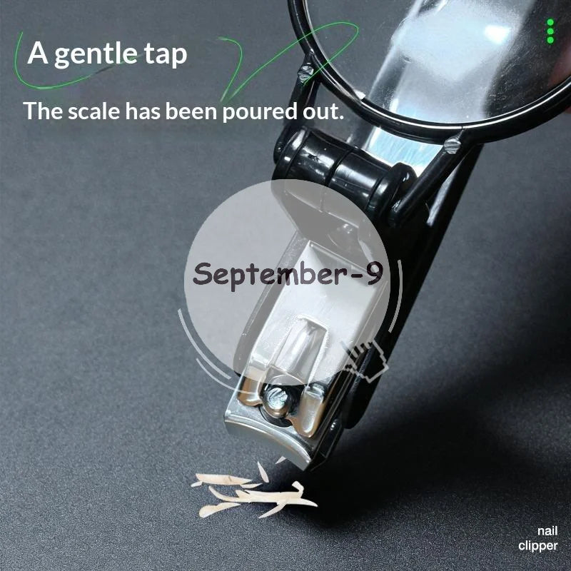 Magnifying Glass Nail Clipper Anti-splash Rust-proof Large Trimmer Qme
