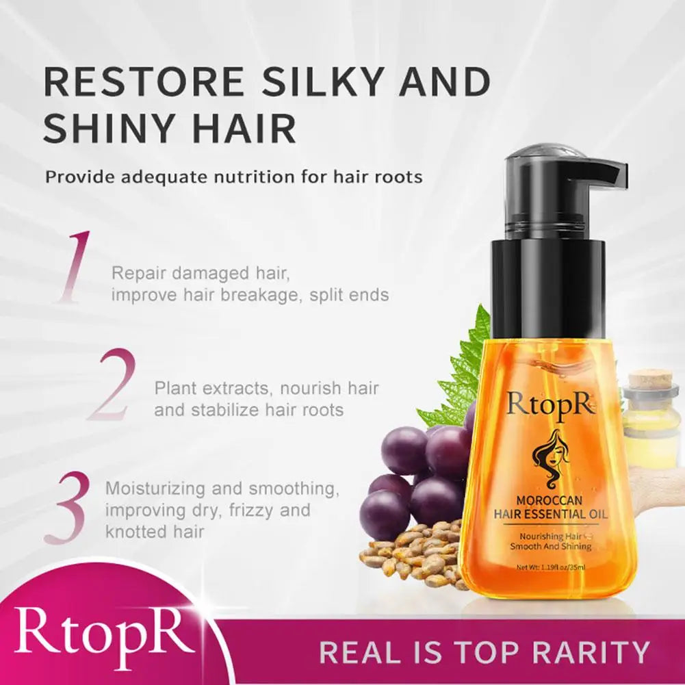 Moroccan Hair Oil Nourishing Repair Damaged Improve Split Rough Qme