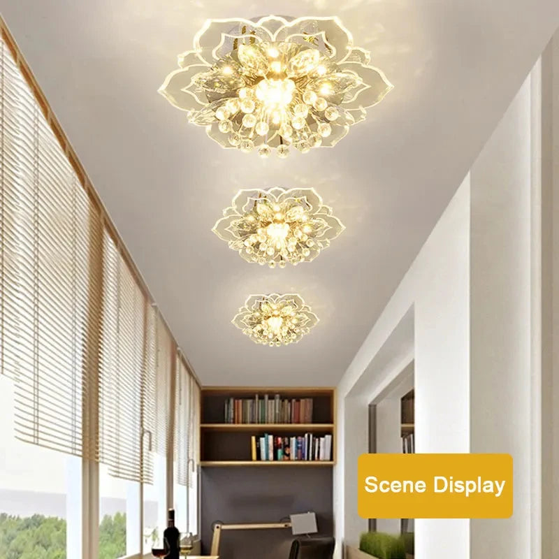 Modern LED Ceiling Light Crystal Ceiling Lamp Bedroom Chandelier Indoor Lighting For Living Room Home Decoration Led Chandelier Qme