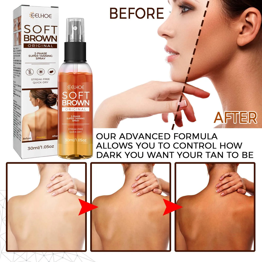 Self Tanning Spray Assist Natural Soft Antique Bronzer Wheat Skin Tone Tanning Accelerator Spray Beach Outdoor Sunscreen Care Qme