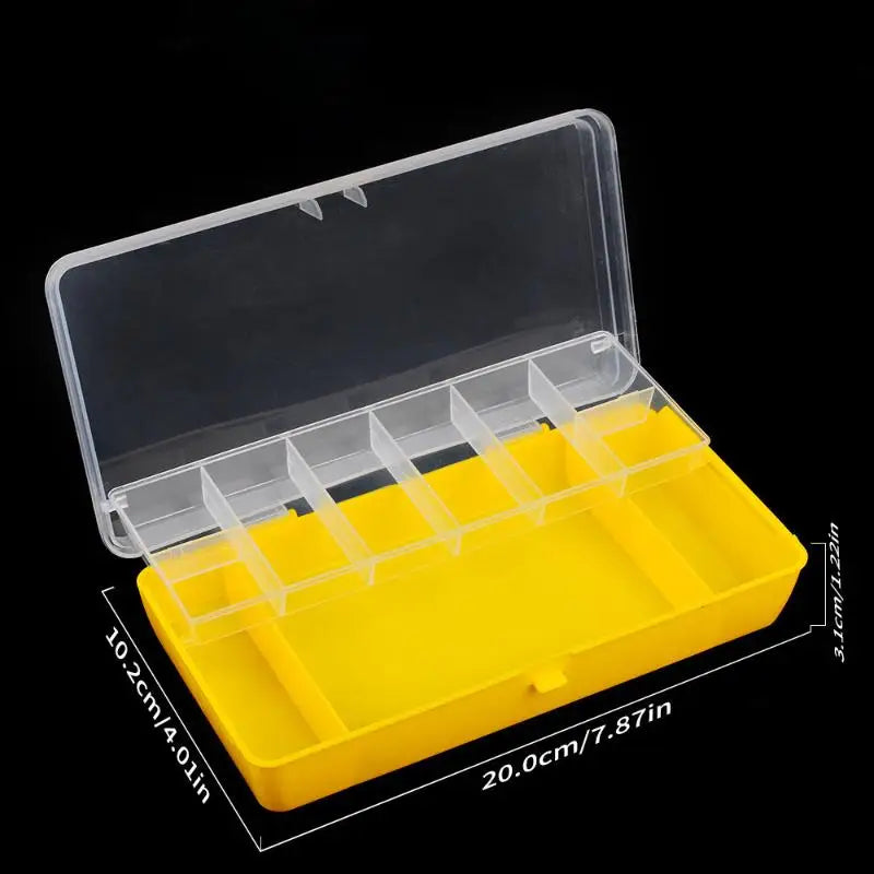 Double Layer Bait Container Fishing Tackle Boxes Portable Organizer Qme Yellow