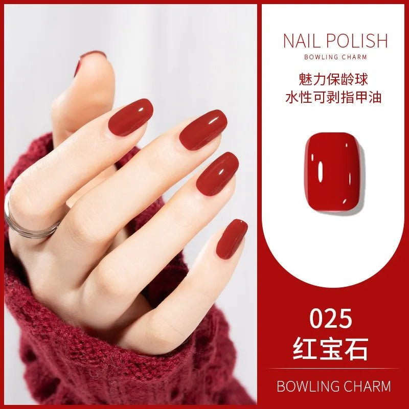 40 Colors Nail Polish Summer Water-based Quick Drying Tearable Art