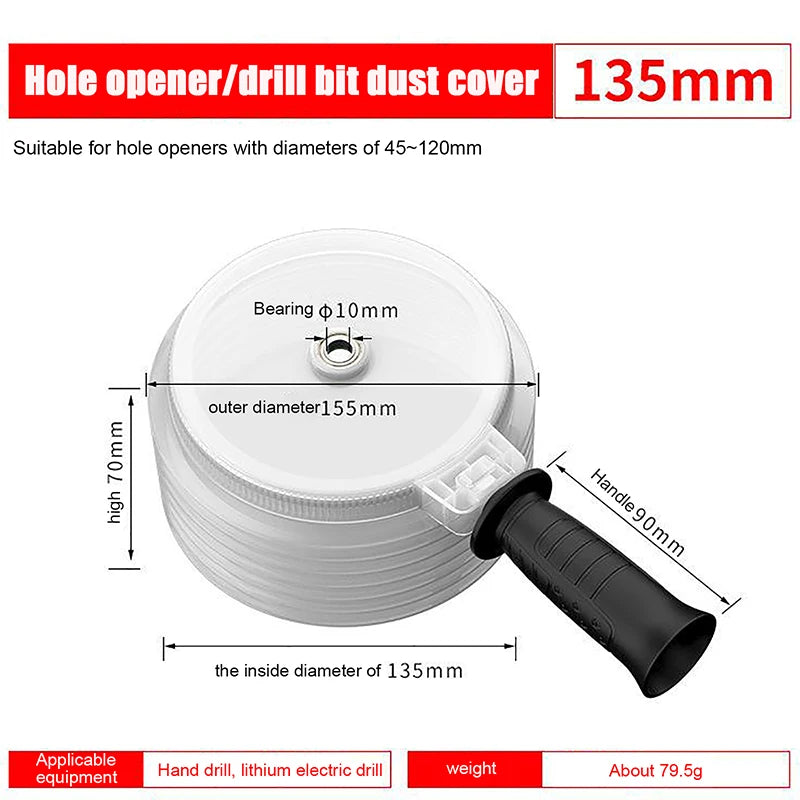 Dustproof Hole Saw Drill Bit Cover Hand Tool Electric Hammer Dust Qme A3