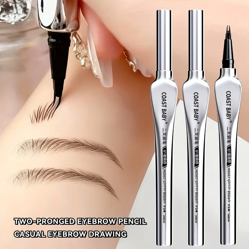 Beginner Friendly 2 Forks Tip Eyebrow Pen COAST BABY Waterproof Long Qme