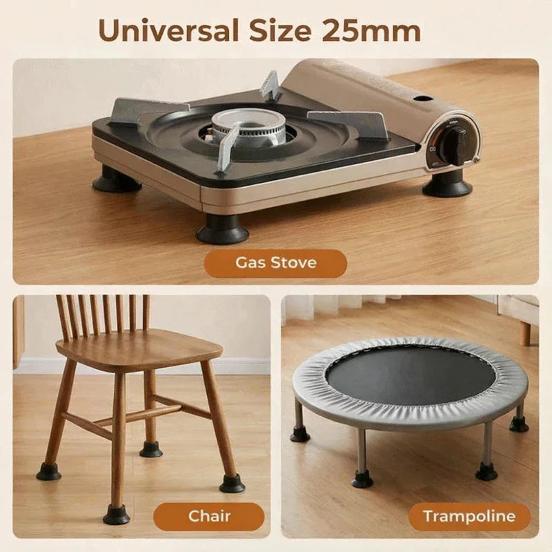 4Pcs Universal Gas Stove Foot Mat Suction Cup Wear-Resistant Gas Stove Non-slip Pad Replacement Silent Jumping Bed Foot Covers Qme