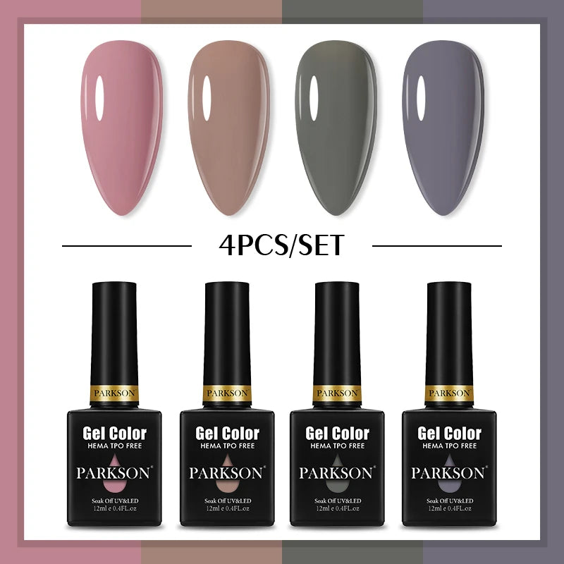 PARKSON Macaroon Series Gel Nail Polish LED UV Summer Solid Semi Qme ZH15
