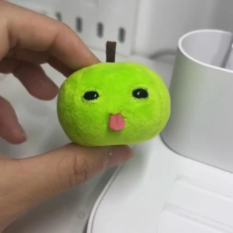 Abstract Green Plush Doll Keychain Backpack Pendant Creative Funny Qme