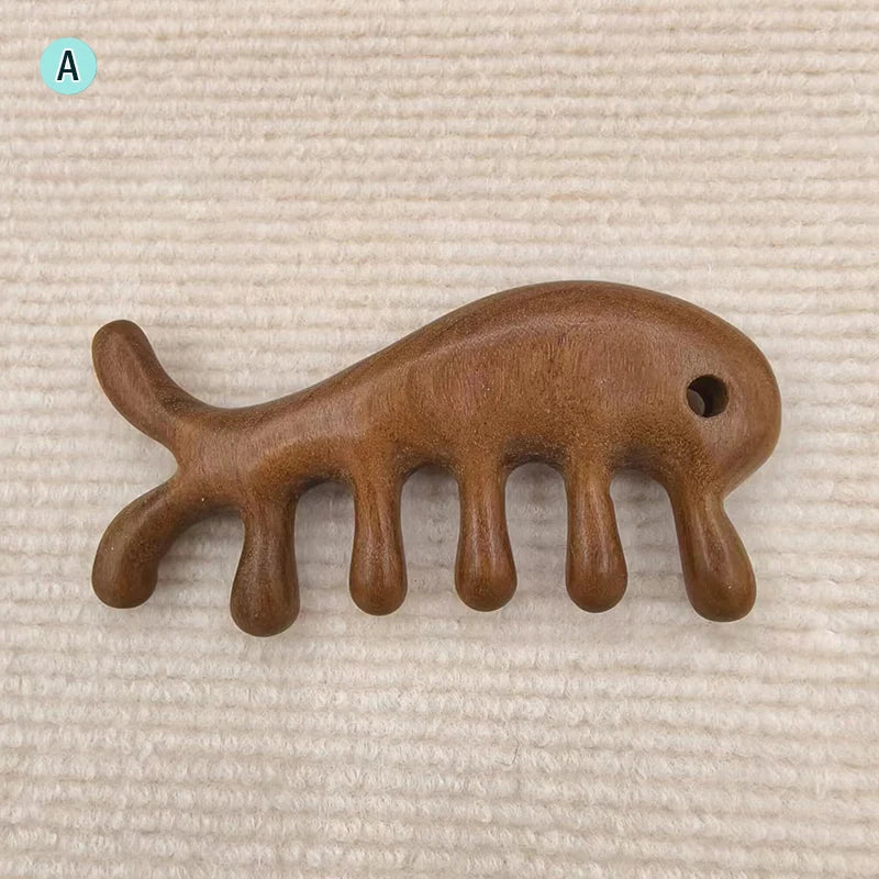 Natural Sandalwood Hair Combs Anti-static Wooden Comb Massager Tooth Qme Style19 11.3x5cm