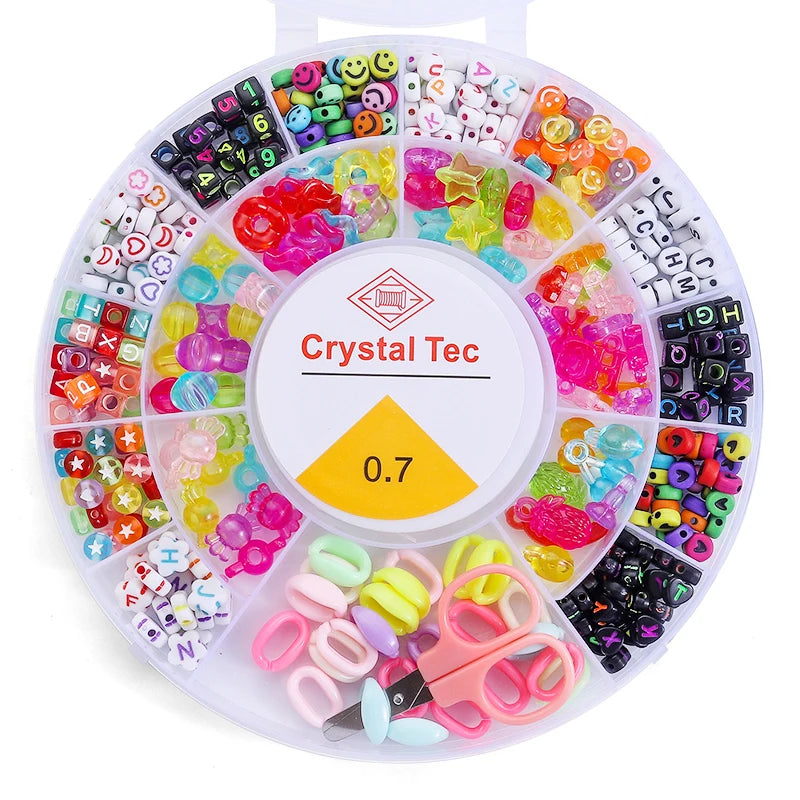 Clay Beads Bracelet Making Kit Seed Letter Alphabet DIY Art Craft Beads Kit with Charms for Jewelry Making Crafts Gifts 8 Styles Qme kit 4