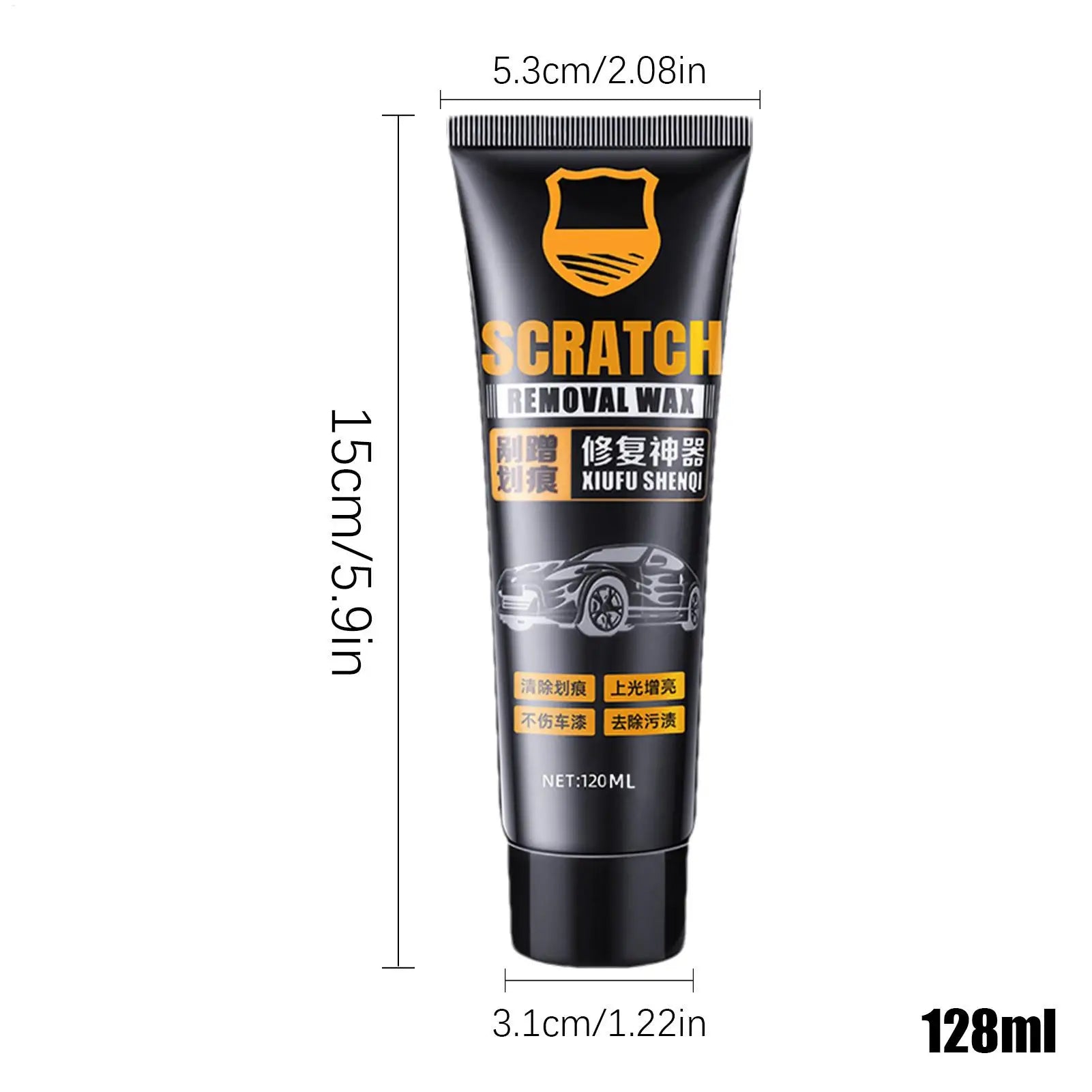 2026 Car Scratch Repair Paste Polishing Wax Scratch And Swirl Remover Multi-purpose Wax With Sponge 128ml Wax For Deep Car Paint Qme