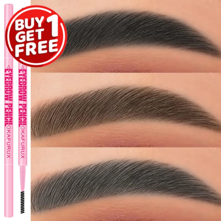 6 Colors Ultra-fine Double Headed Eyebrow Pencil Waterproof Qme