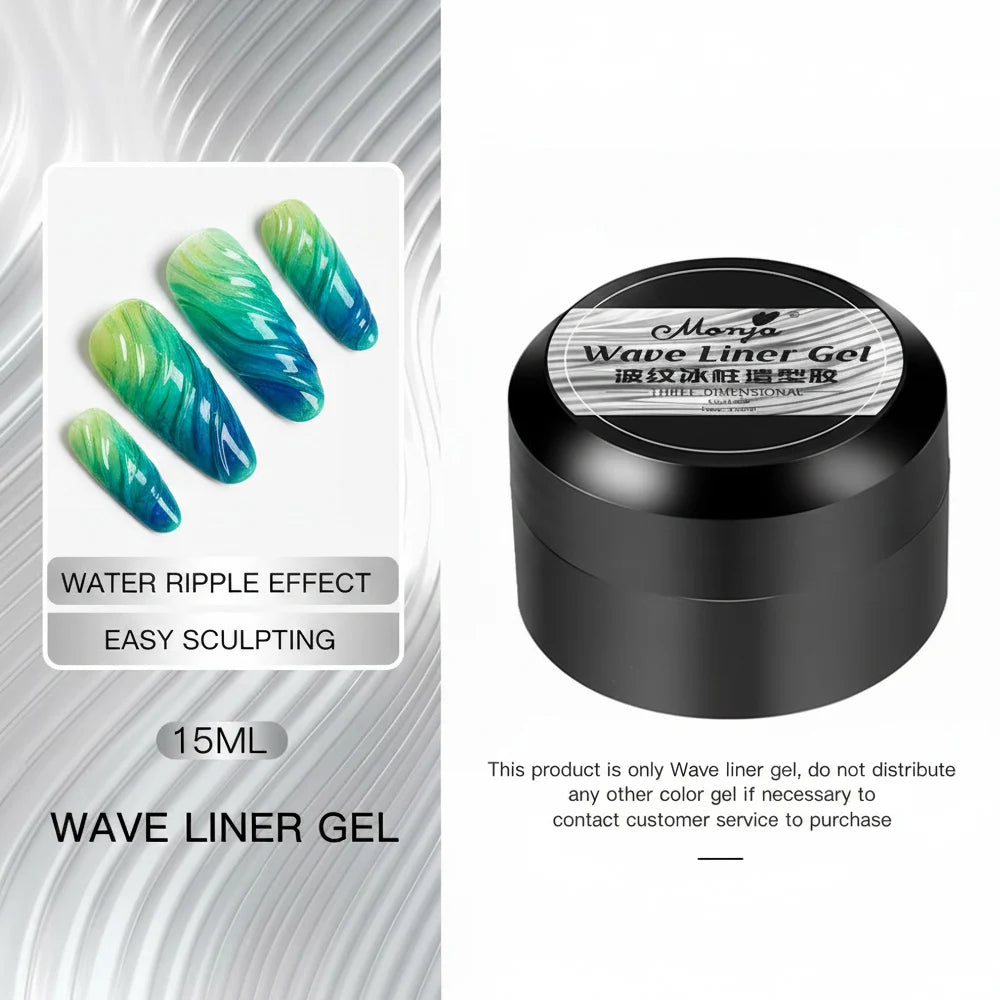 5 3D Clear Nail Gel Art Mirror Powder Create Metallic Qme 15ML