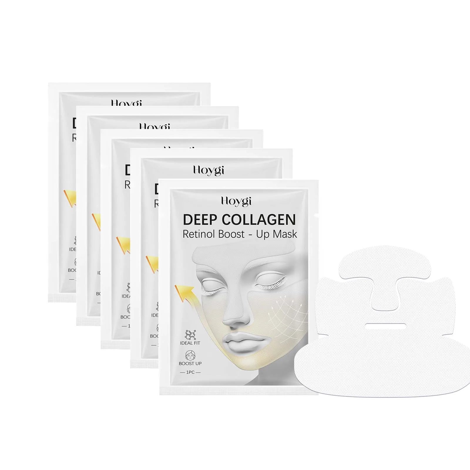 1/5/10Pcs Portable Deep Collagen Mask Moisturizing Firming Nourish Pore Shrinking Smooth Brightening Skin Retinol Boost-Up Mask Qme 5Pcs