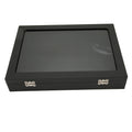 Medal Frame Box Space Saving Pin Display Case Dustproof Transparent Lid Sponge Lining with Lock Buckle for Badge Collection Qme black