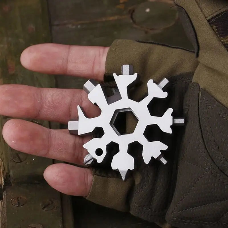 1 Snowflake Multifunctional Tool Stainless Steel Bottle Opener Qme