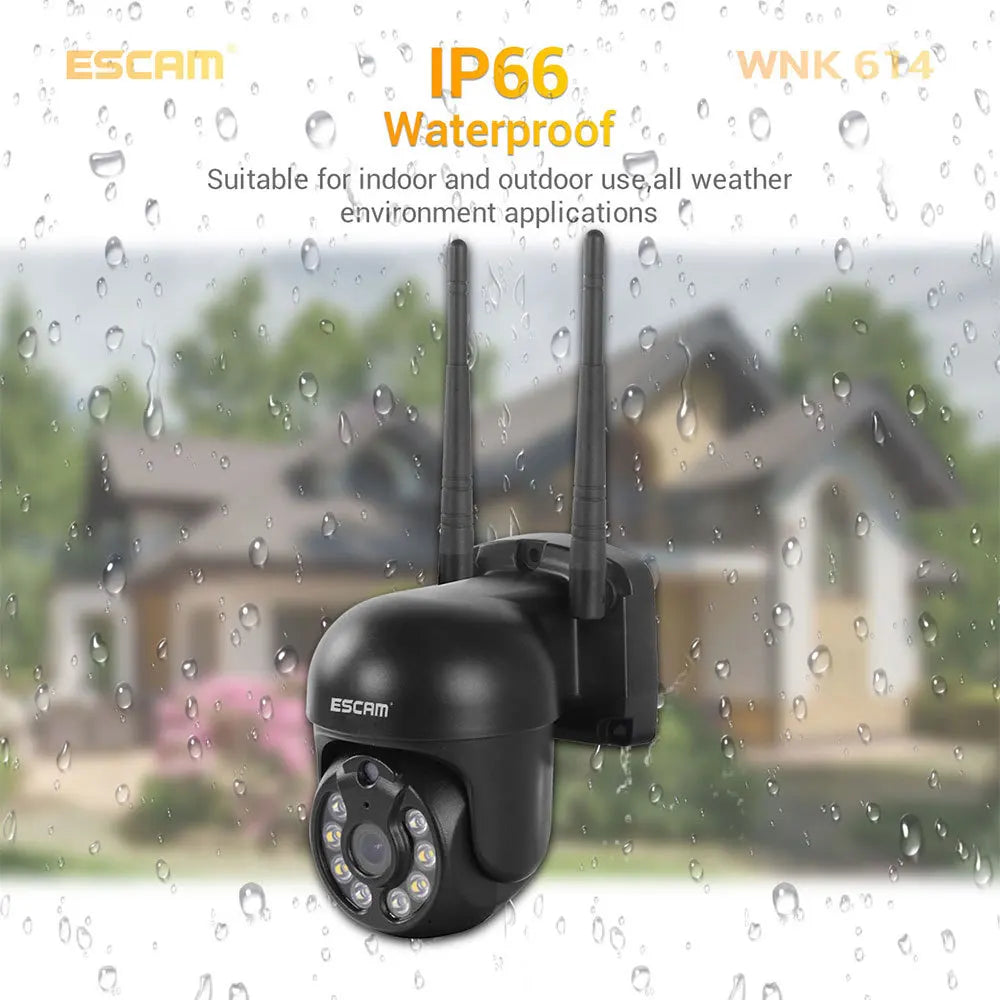 ESCAM H.265 3MP HD Wireless CCTV System Two Way Audio Waterproof PTZ WIFI IP Security Camera 8CH NVR Video Surveillance Kit Qme