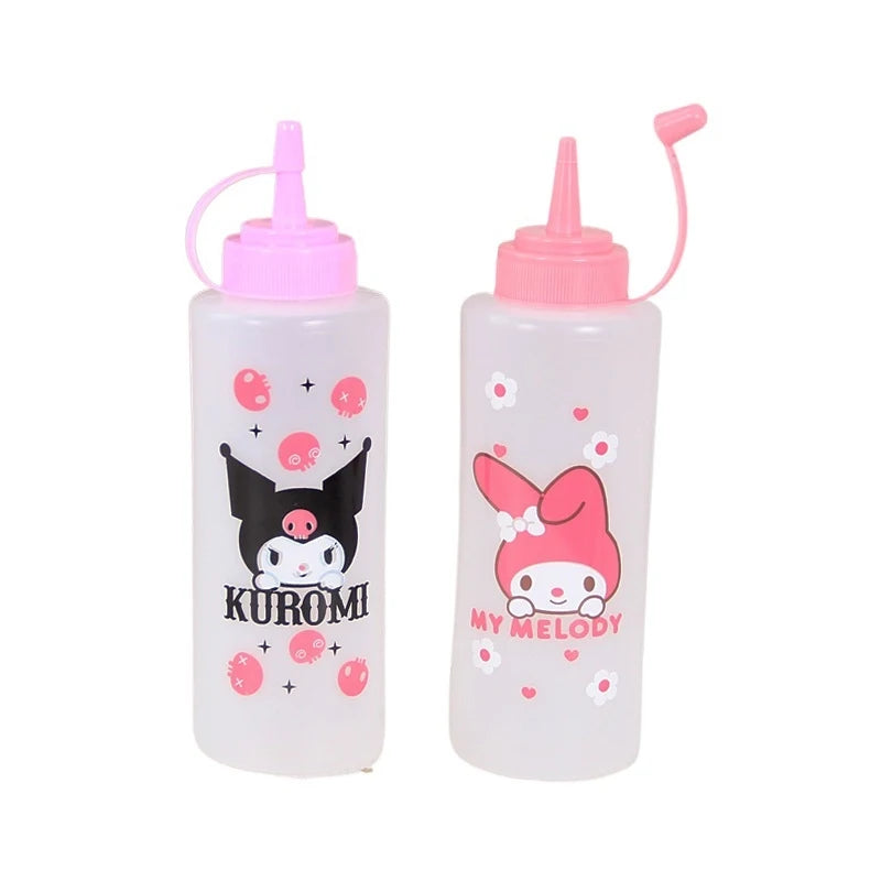 Hello Kitty Kuromi Squeeze Bottle Kitchen Plastic Sauce Jam Salad Qme