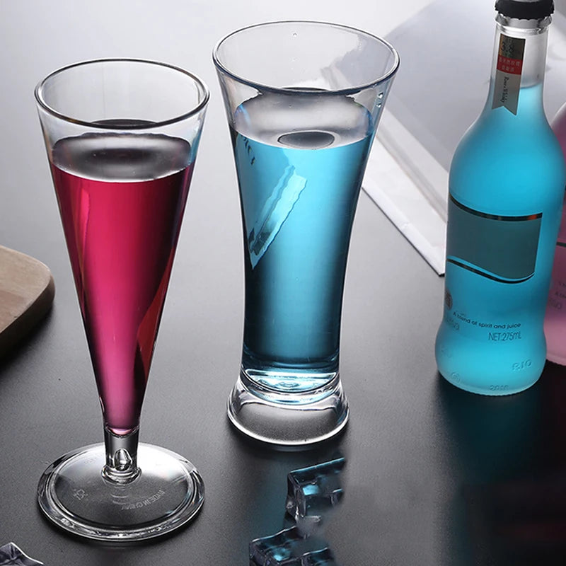 Acrylic Cocktail Cup Unbreakable Wine Glass Home Wedding Party Bar Qme