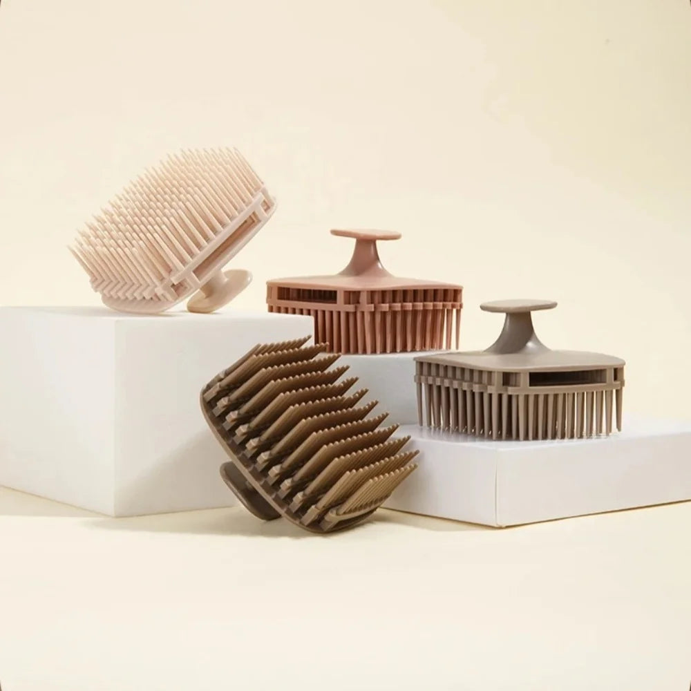 1Pc Soft Shower Hair Washing Comb Square Scalp Massage Shampoo Brush Body Exfoliating Scrubber For Salon Hair Care Cleaning Tool Qme
