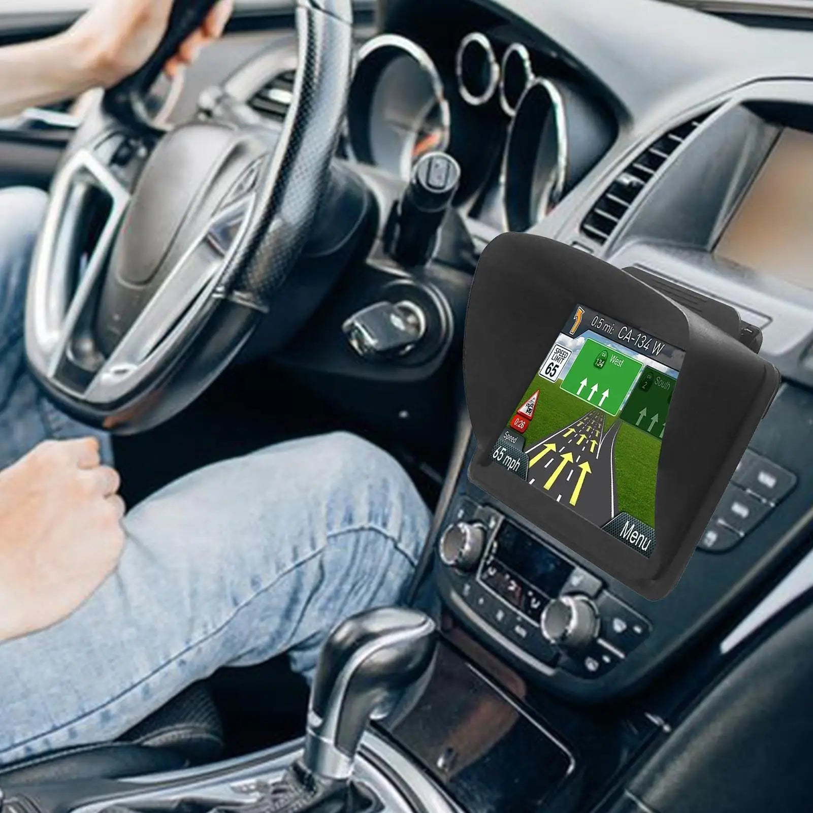 GPS Sun Shade Cover Sun Protection And Anti-UV Anti-reflective Universal GPS Navigator Sunshade For 6 And 7 Inches GPS Qme