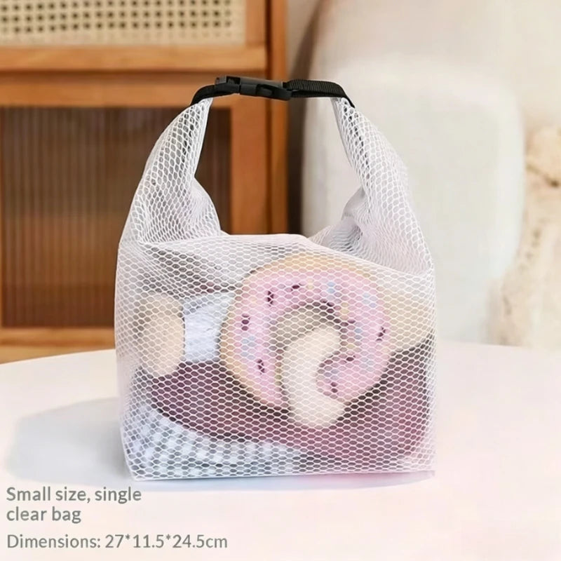 Waterproof Storage Bag, Fitness Clothing, Swimming Bathroom, Large Capacity Drawstring, Outdoor Toiletries Bag Qme small white