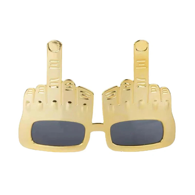 Creative Vertical Middle Finger Party Glasses Decoration Props Funny Qme