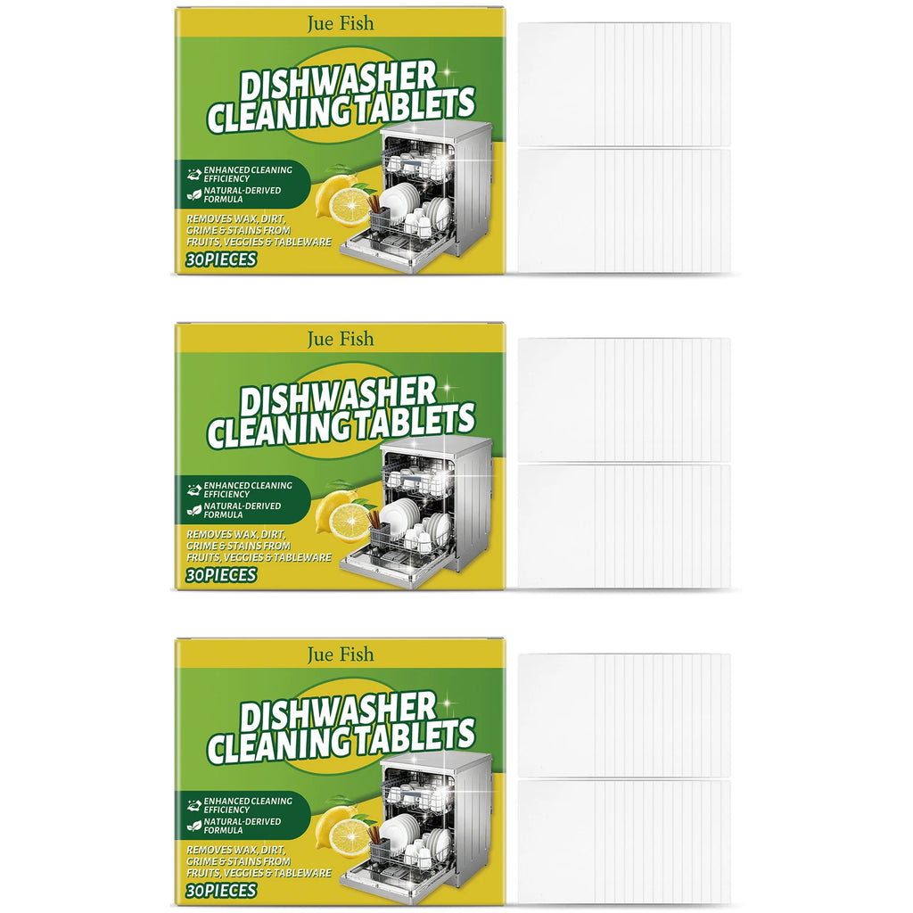 Dishwasher Cleaning Tablets Quickly Decompose Oil Stains Improve Cleaning Efficiency Eliminate Odors Dishwasher Cleaning Agents Qme 3 X 30pcs Boxed