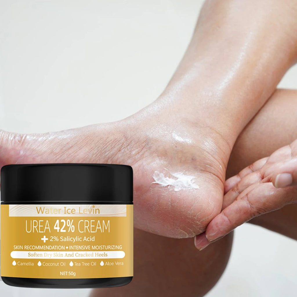 42% urea foot cream, containing 2% salicylic acid, coconut oil, and tea tree - enhances moisturizing and nourishes the skin Qme