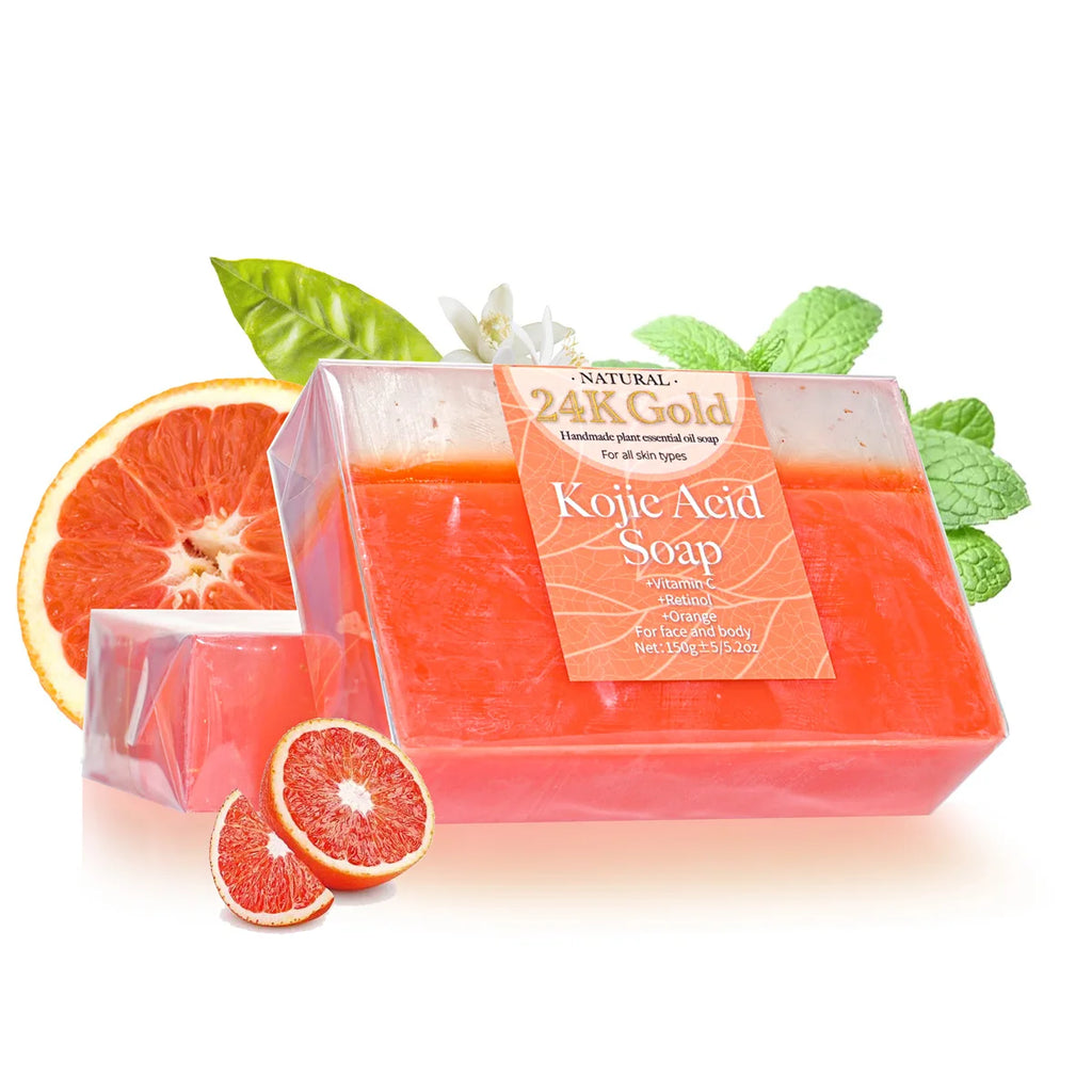 QS Kojic Acid Essential Oil Moisturizing Cleansing Soap Deep Cleaning Qme LEMON