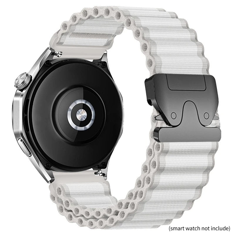 QuickFit 20mm 22mm 26mm Woven Nylon Band For Garmin Fenix 8 47mm 51mm 7 7X 6 6X 5 5X Plus/Enduro 3/Epix Pro Gen 2 Strap Bracelet Qme White Black 20mm
