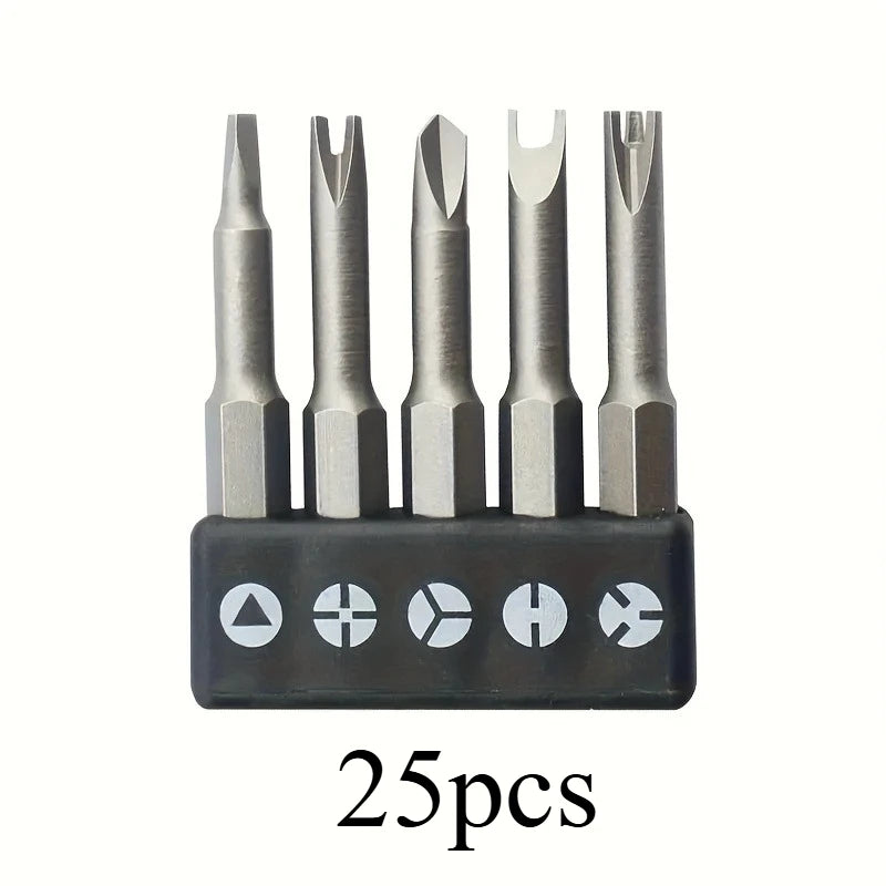 Special Shaped Screwdriver Set U-Shaped Y-Shaped Triangle Inner Cross Three Points Screwdriver Head Tool Qme 25pcs